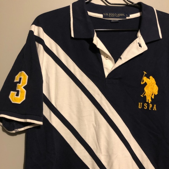 Mens Modern Fit Polo Shirt Size Medium White U.S Polo Assn